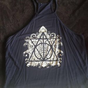Easy going dark blue halter top